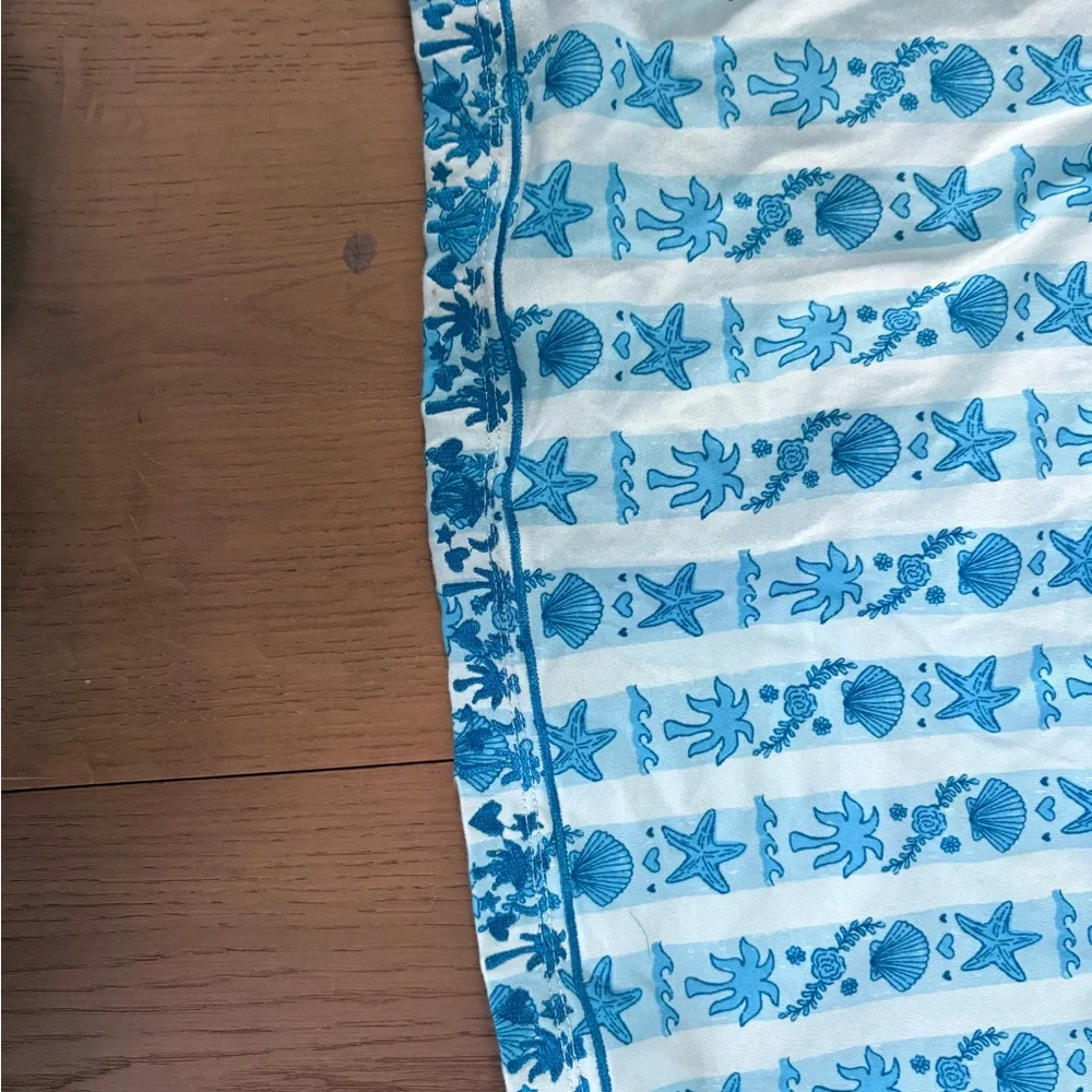 Pink Palm Puff Blue Printed Pajama Set - Picture 9 of 16